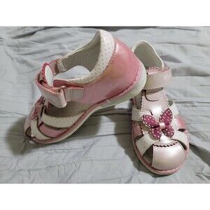 Pediped BiKi Pink Leather Summer  Sandals, size 30 EU, 12 US
